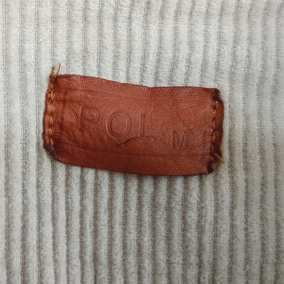 POL Beige Corduroy Jacket Crop Fringe Gray Button Down Oversized Distressed Cool - Picture 8 of 10